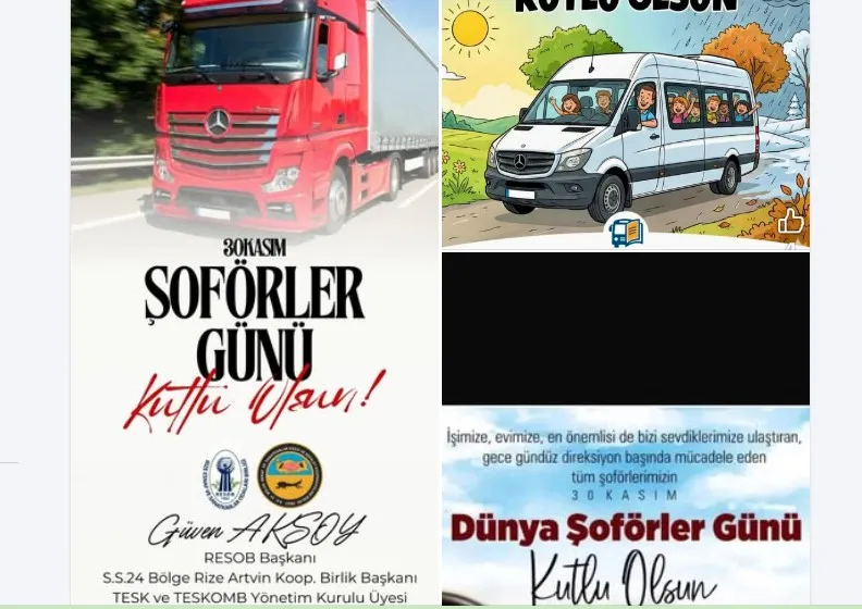 Rize Esnaf Odaları Birliği Başkanı Güven Aksoy’dan Dünya Şoförler Günü Mesajı