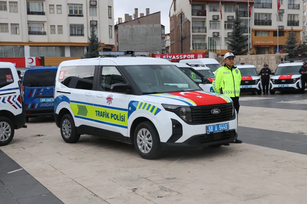 Sivas’ta Güvenlik Filosu Büyüdü: Emniyet ve Jandarmaya 62 Yeni Araç