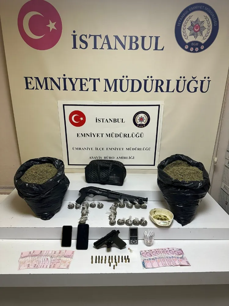 Ümraniye’de Uyuşturucu Operasyonu: Evden 10 Kilo Madde ve Silahlar Çıktı