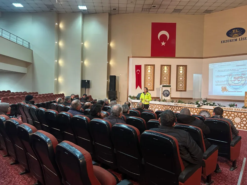 Erzurum Emniyet Müdürlüğü, Okul Servis Sürücülerine Eğitim Verdi