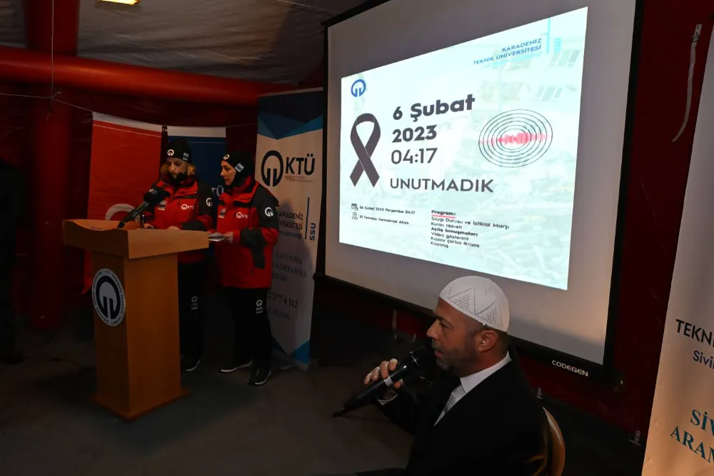 Karadeniz Teknik Üniversitesi, 6 Şubat Depremlerinin Yıl Dönümünde Anma Programı Düzenledi