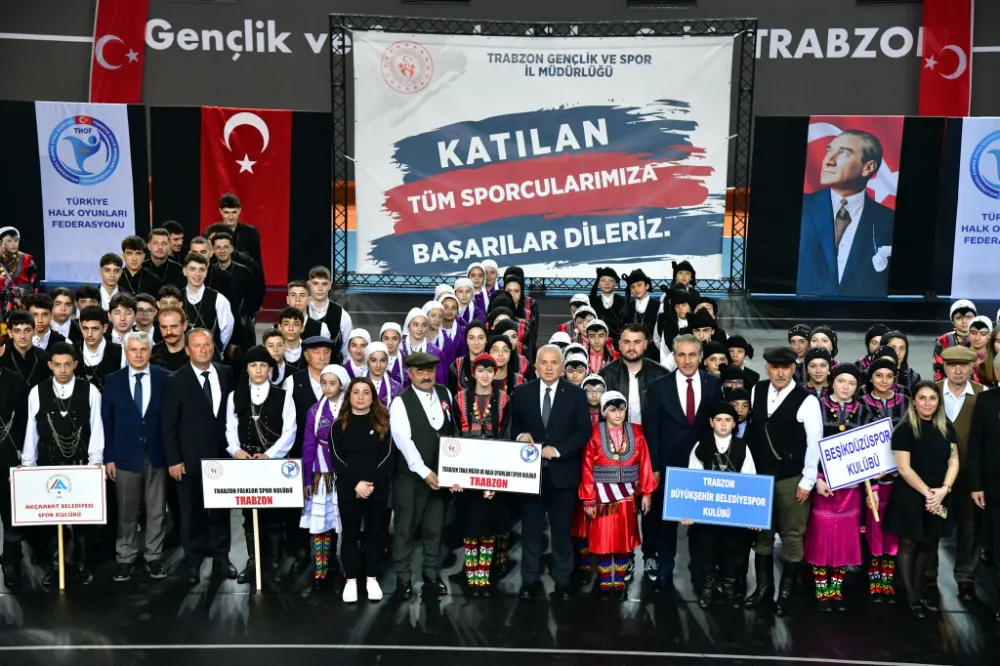 Trabzon’da Halk Oyunları Yarışmaları Vali Yıldırımın Katılımıyla Başladı