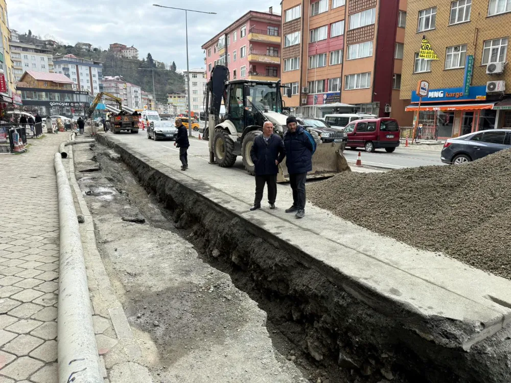 Çayeli Belediyesi,Seslidere İçmesuyu Hattı Çalışmalarını Hızla Sürdürüyor