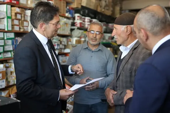 Erzurum Ticaret Borsası Heyeti Tekman’da Üyeleri Ziyaret Etti