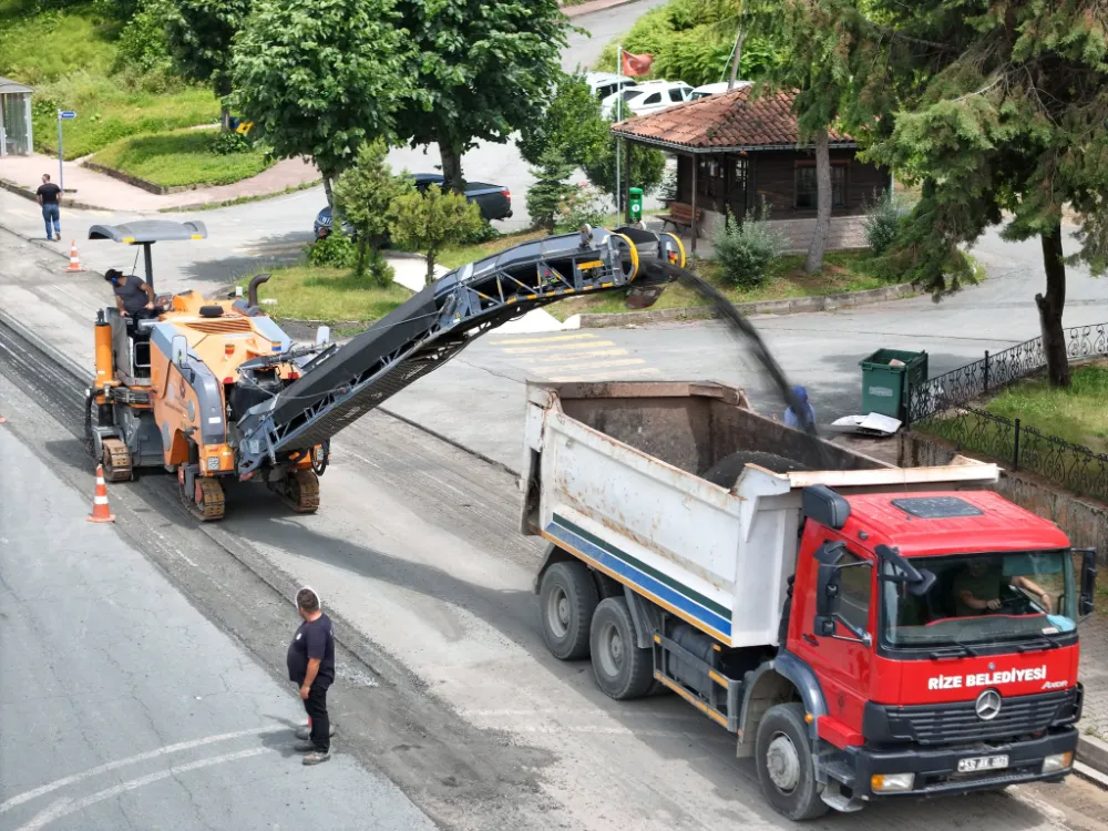Rize’de Asfalt Yenileme Çalışmaları Devam Ediyor