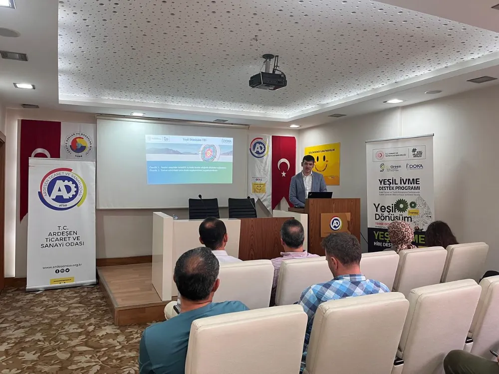 Ardeşen TSO’da Yeşil İvme Destek Programı Bilgilendirme Toplantısı Düzenlendi