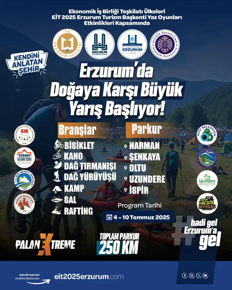 PALANEXTREME Doğa Yarışları 4-10 Temmuz’da İspir’de Başlıyor