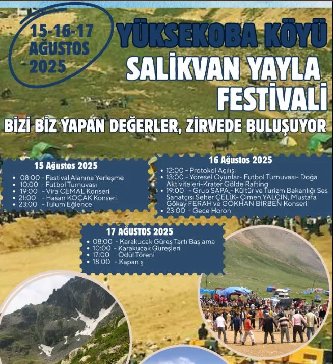 Salikvan Yayla Festivali 15-17 Ağustos’ta Renkli Etkinliklerle Başlıyor