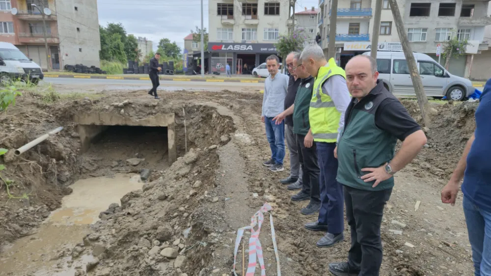 Trabzon Araklı’da Taşkın Kontrol Çalışmaları Yerinde İncelendi