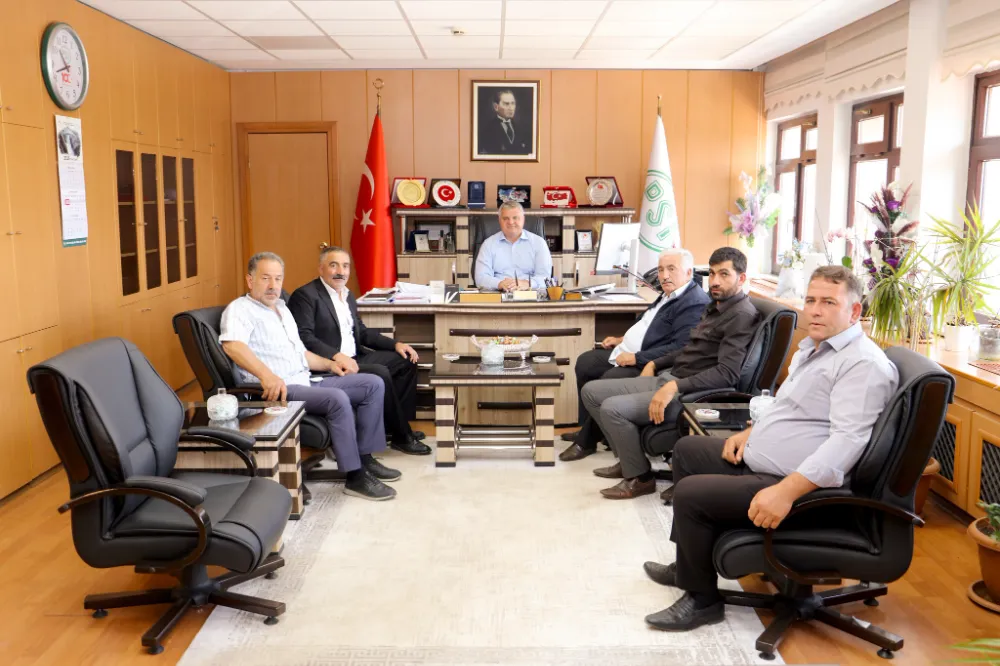 Erzurum muhtarları, DSİ ile projeleri görüşmek için Bölge Müdürü