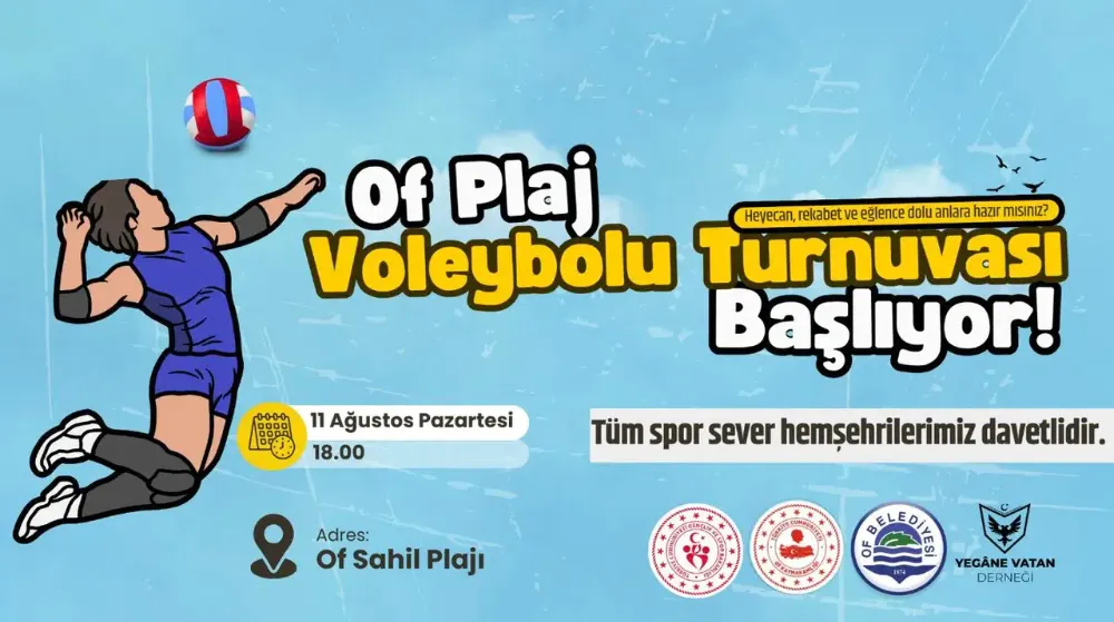 Of’ta Heyecan Dolu Plaj Voleybolu Turnuvası Kapılarını Araladı