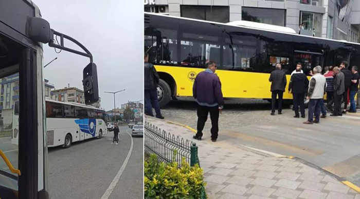Trabzon’da otobüsler  yolda kaldı!