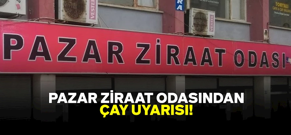 Pazar Ziraat Odasından çay uyarısı