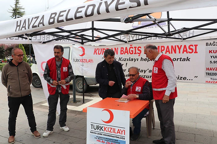 Türk Kızılay Havza Temsilciliği vekaletle kurban çalışması yaptı